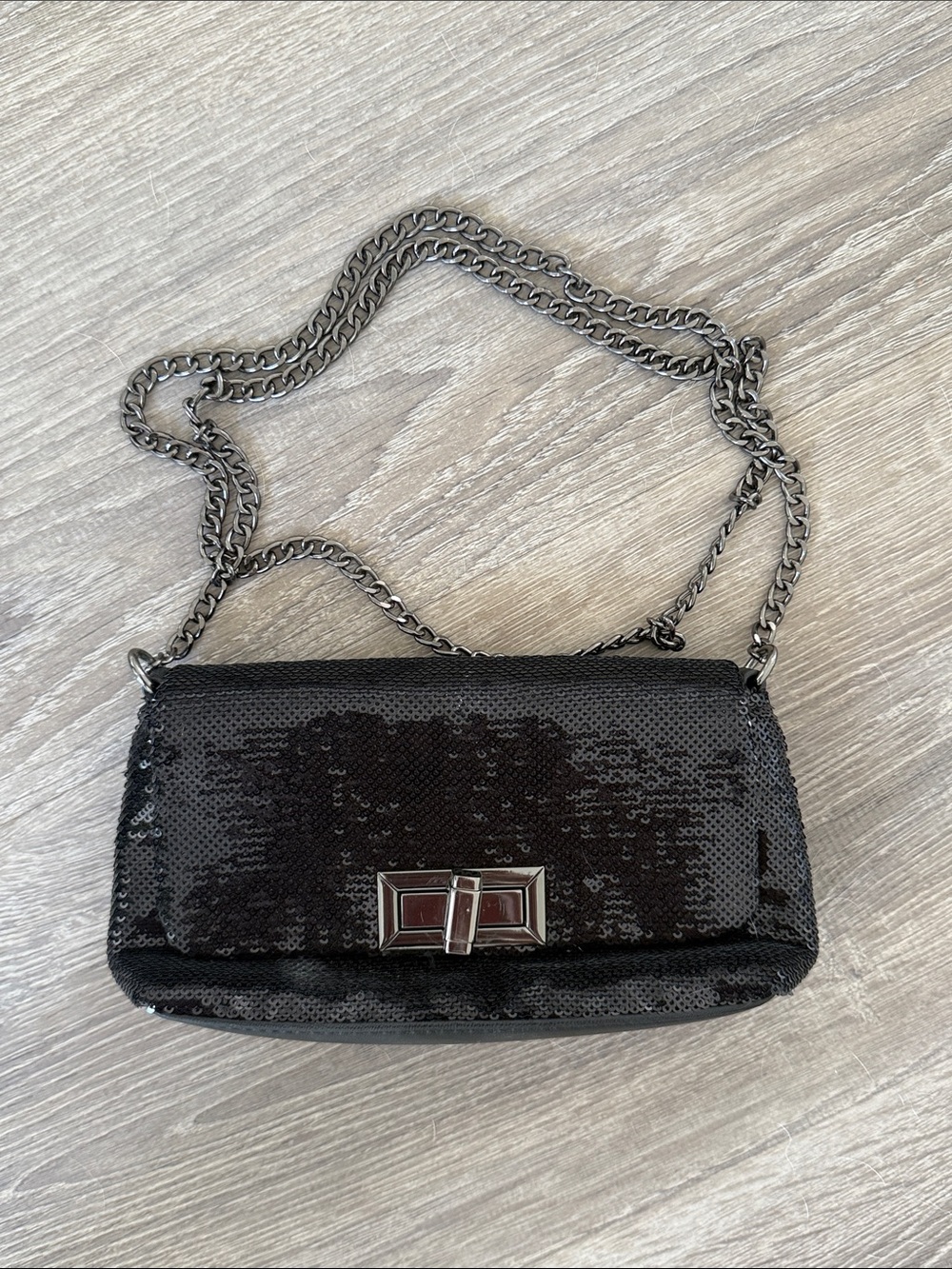 Black Sequin Clutch